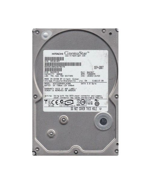 0A33518 - Hitachi 400GB 7200RPM SATA 3Gb/s 3.5" HDD