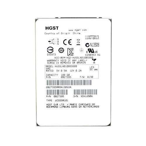 0B27395 - HGST 100GB SAS 6Gb/s 2.5" SSD