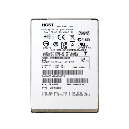 HGST 0B31067 Ultrastar SSD1600MM 800GB SAS 12Gb/s 2.5SSD