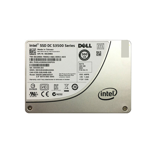 0D298X - Dell 300GB MLC SATA 6Gb/s 2.5" SSD