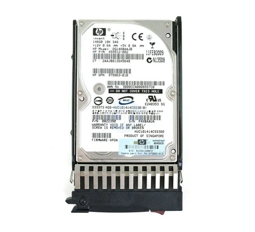 HP 459512-002 146GB SAS 3Gb/s SFF 2.5HDD for ProLiant Server