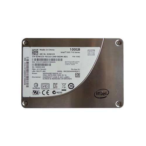 0JWJJ3 - Dell 100GB SATA 6Gb/s 2.5" Hot-Plug MLC SSD