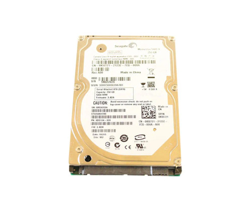 0KW721 - Dell 250GB SATA 3Gb/s 5400RPM 2.5" HDD