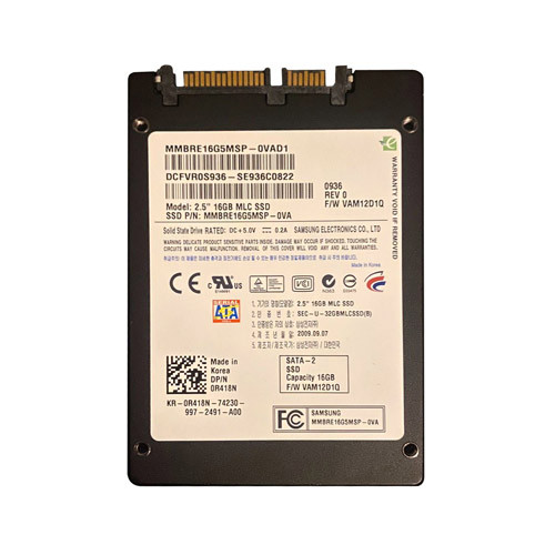 0R418N - Dell 16GB SATA 3Gb/s 2.5" SSD