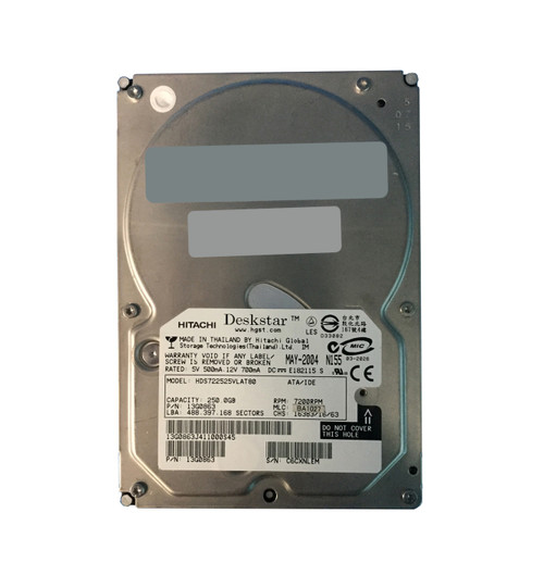 13G0863 - Hitachi 250GB 7200RPM IDE ATA-100 8MB 3.5" HDD