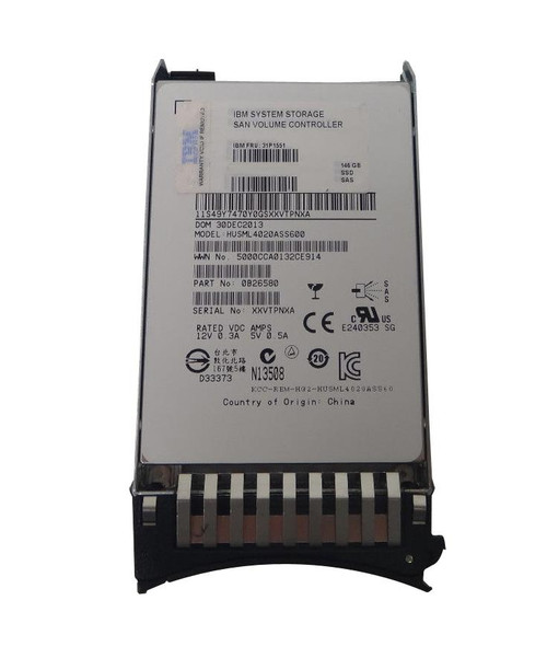 IBM 146GB SAS SLC 2.5 SSD for ProLiant DL360p Gen8 servers