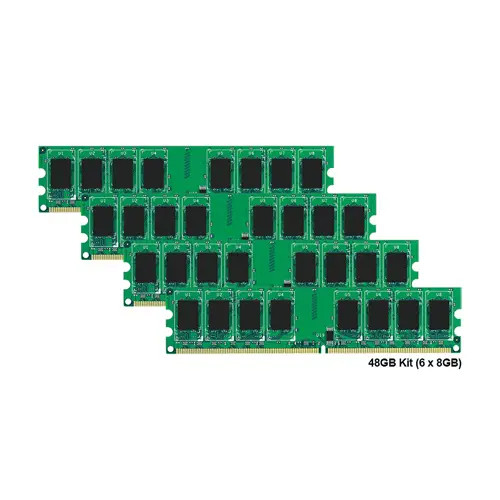 370-ABCT - Dell 48GB Kit 6 X 8GB DDR3-1600MHz PC3-12800 ECC Registered CL11 240-Pin DIMM 1.35V Low Voltage Single Rank Memory