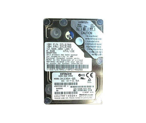 37L5768 - IBM 6.4GB 4200RPM 2.5" IDE HDD