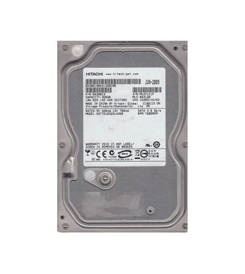 Hitachi 320GB 7200RPM SATA 3.0 Gbps 3.5 16MB Cache Deskstar Hard Drive compatible with servers