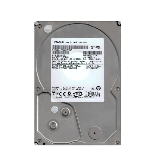 Hitachi 750GB 7200RPM SATA 3.0 Gbps 3.5 8MB Cache Deskstar Hard Drive for ProLiant DL360p Gen8 servers