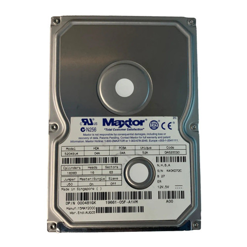 481GK - Dell 20.4GB 7200RPM IDE Ultra ATA/100 3.5" HDD