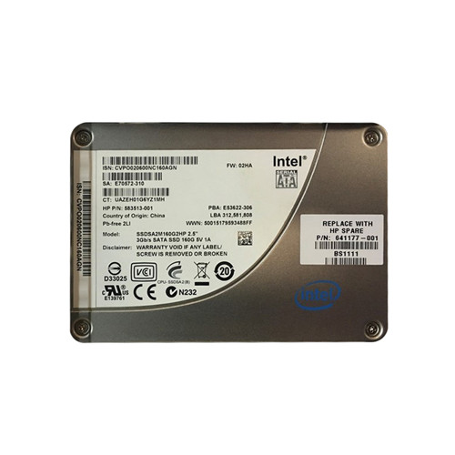 641177-001 - HP 160GB SATA 3Gb/s 2.5" SSD