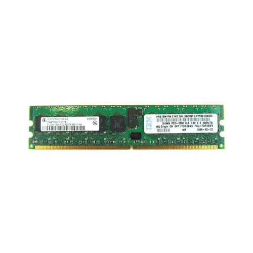 73P2869 - IBM 512MB DDR2-400MHz PC2-3200 ECC Registered CL3 240-Pin RDIMM 1.8V Single Rank Memory Module