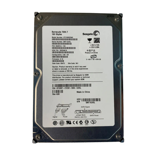 7J597 - Dell 160GB SATA 7200RPM 3.5" 8MB HDD