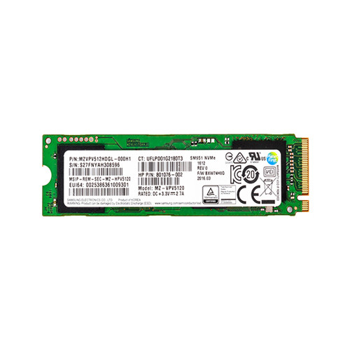801076-002 - HP 512GB PCIe 3.0 x4 M.2 2280 SSD