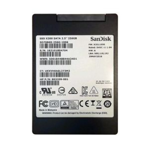 803209-001 - HP SanDisk 256GB SATA 2.5-inch Solid State Drive