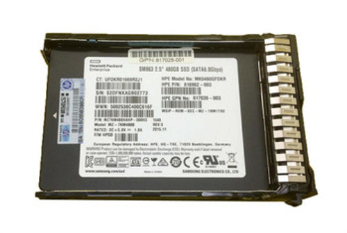 817028-001 - HP 480GB SATA 6Gb/s 2.5-Inch Solid State Drive