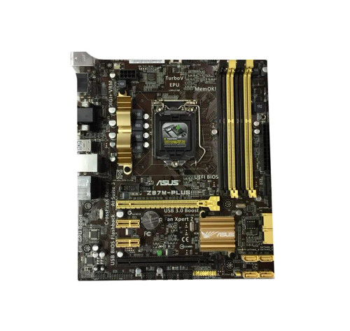90MB0E00-M0EAY5 - Asus Z87-PLUS ATX Motherboard, LGA1150 Socket, Supports Core i7/i5/Pentium/Celeron, DDR3