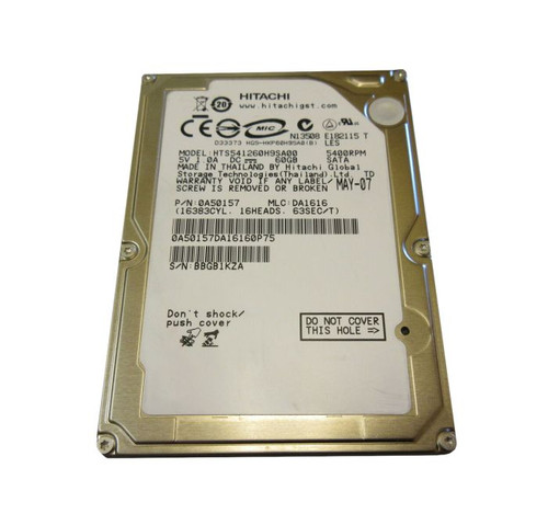 0A50157 - Hitachi 60GB 5400RPM SATA 8MB 2.5" HDD