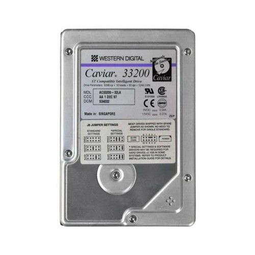 AC33200-32LA - WESTERN DIGITAL 3.2GB 5200RPM EIDE 3.5" HDD
