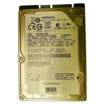 0A50940 - Hitachi 200GB 7200RPM SATA 2.5" HDD