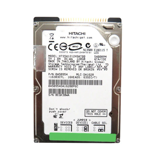 0A50954 - Hitachi 120GB 5400RPM ATA-100 8MB 2.5" HDD