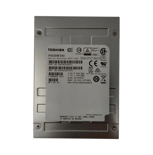 PX03SNF040 - TOSHIBA 400GB SAS 12Gb/s 2.5" Read Intensive SSD