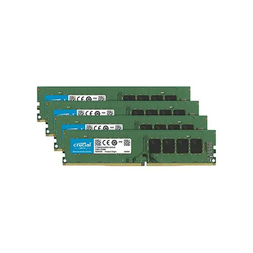 Crucial 16GB DDR4-2400MHz Memory Kit for PC4-19200 UDIMM 288-Pin Single Rank - CT4K4G4DFS824A