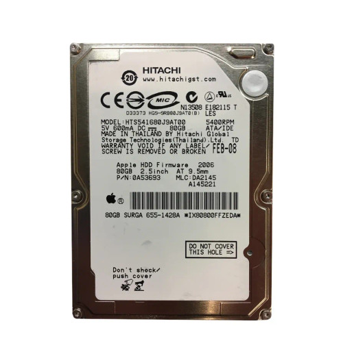 0A53693 - Hitachi 160GB 5400RPM SATA 8MB 2.5" HDD