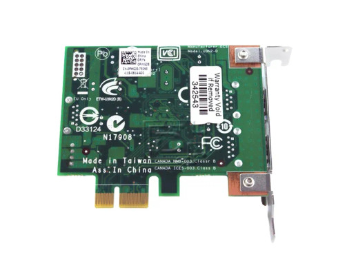 0FWGJ8 - Dell 2-Port USB 3.0 PCIe x1 Low Profile Controller Card