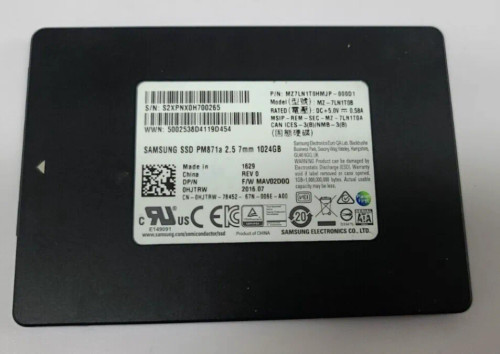 MZ7LN1T0HMJP-000D1 - Samsung 1TB SATA 6Gb/s 2.5" SSD
