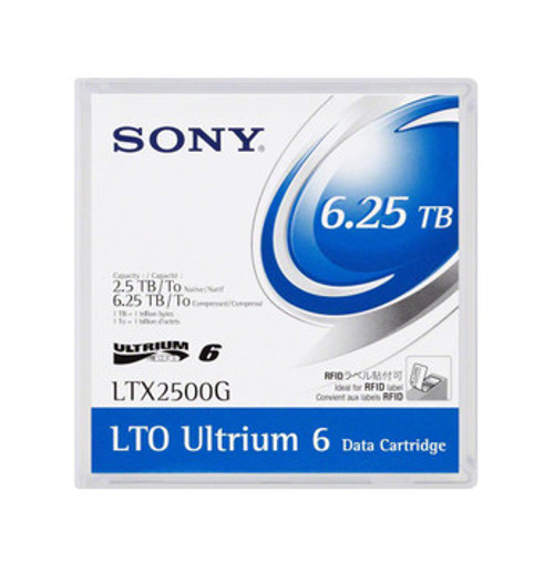 LTX2500GN - Sony 2.5TB Native 6.25TB Compressed LTO Ultrium 6 1/2-Inch Tape Media Cartridge