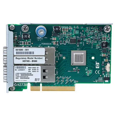 HP 649283-B21 544FLR-QSFP Adapter InfiniBand 10Gb/s PCIe 3.0 x8