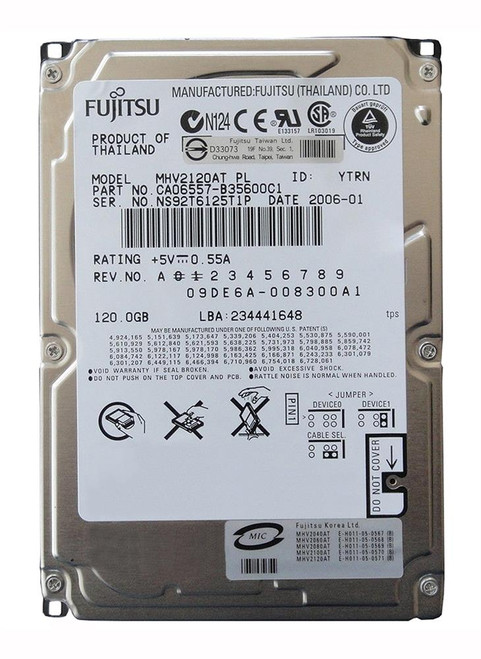 MHV2120AT - Fujitsu 120GB 4200RPM IDE 2.5" HDD