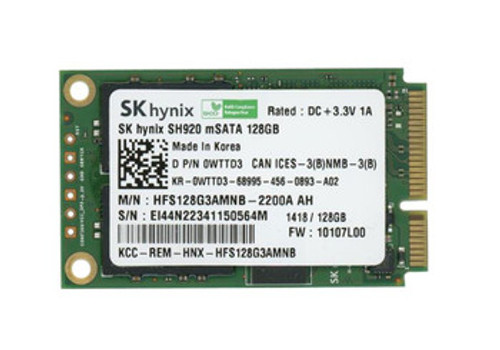 WTTD3 - Dell Sk Hynix 128GB MSATA Solid State Drive