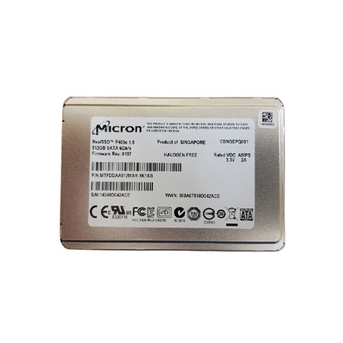 Micron RealSSD P400e 512GB MLC SATA 6Gb/s NAND Flash 1.8 Enterprise SSD - Compatible with Servers