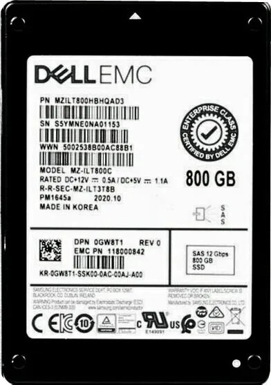 MZILT800HBHQAD3 - Dell 800GB SAS 12Gb/s 2.5" SSD