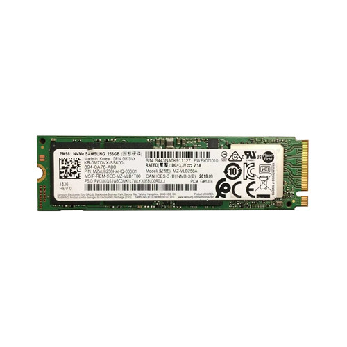MZVLB256HAHQ-000D1 - Samsung 256GB NVMe PCIe 3.0 M.2 2280 SSD