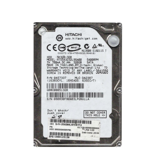 Hitachi 320GB 5400RPM SATA 2.5 Hard Drive for ProLiant DL360p Gen8 Servers