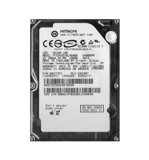 0A57353 - Hitachi 160GB 5400RPM SATA 2.5" HDD