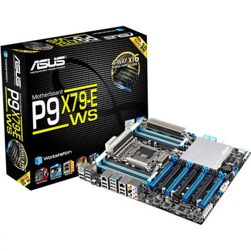 ASUS P9X79-E-WS Workstation Motherboard for Intel X79 Chipset, LGA-2011 Socket - Compatible with Workstation Servers