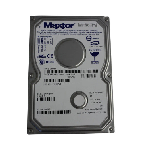 R4751 - Dell 160GB 7200RPM 8MB 3.5" IDE HDD