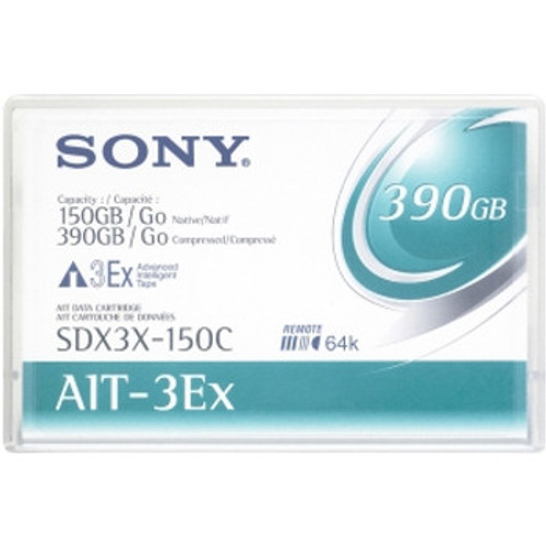 SDX3X150CWW - Sony AIT 3EX 150GB Native 390GB Compressed Tape Cartridge