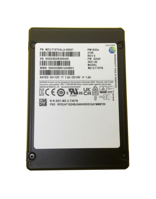 MZ-ILT15TB - Samsung 15.36TB SAS 12Gb/s 2.5" SSD