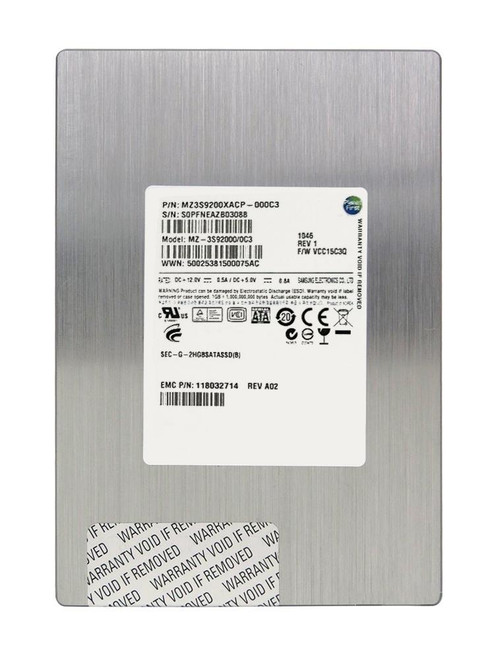 MZ3S9200XACP - Samsung 200GB SLC SATA 3Gbps 3.5" SSD