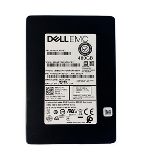 002M3C - Dell 480GB Triple-Level Cell SATA 6Gb/s Mixed Use 2.5-Inch Solid State Drive