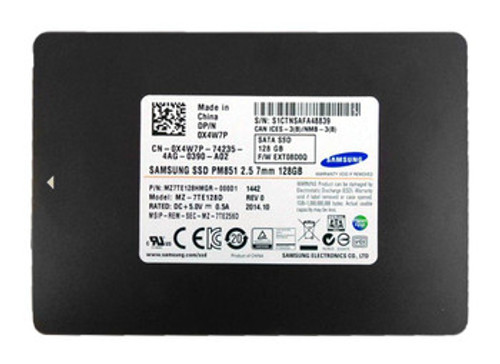 MZ7TE128HMGR-000D1 - Samsung PM851 Series 128GB Triple-Level Cell SATA 6Gb/s 512e 2.5-Inch Solid State Drive