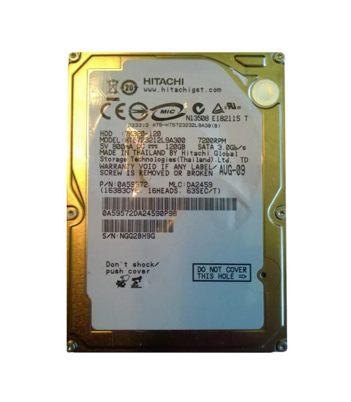 Hitachi 120GB 7200RPM SATA 2.5 Hard Drive for Travelstar - 0A59572