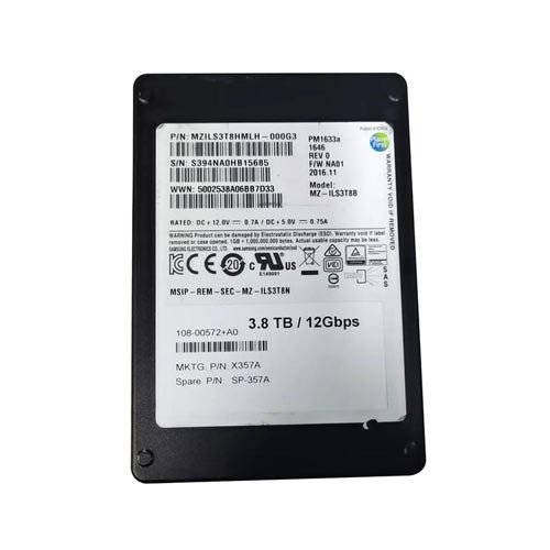 SP-357A - NETAPP 3.8TB SAS 12Gb/s SSD with Caddy