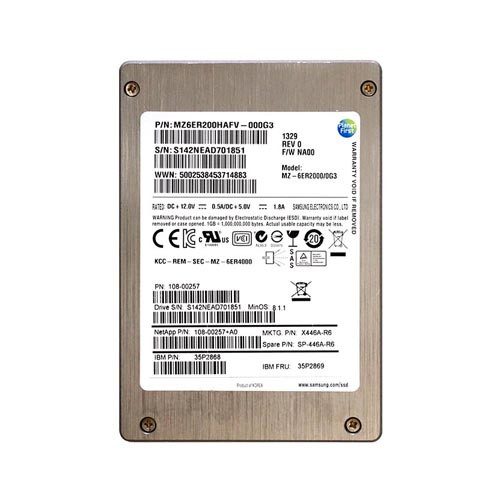 SP-446A-R6 - NETAPP 200GB SAS 6Gb/s 2.5" SSD